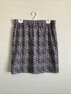 Ann Taylor Womens 8 Skirt Abstract Print A‑Line Knee Length Pull‑On Comfort